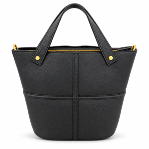 Cabas seau noir zippé