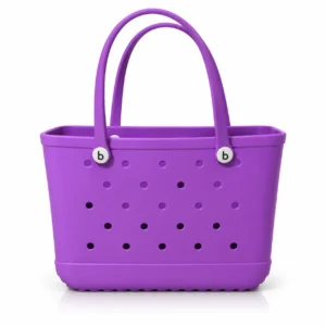 Sac de plage violet ajouré